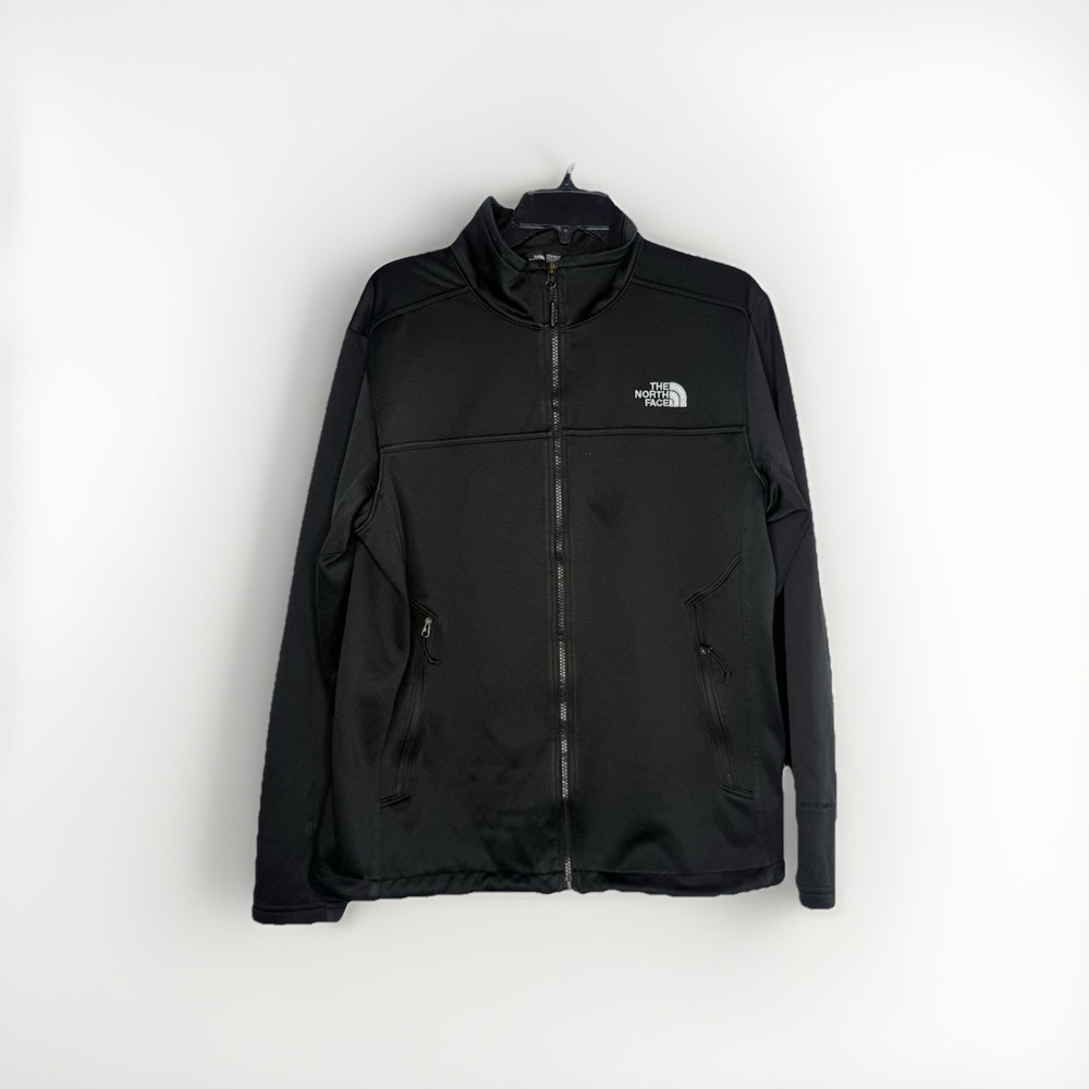 Men's M The North Face Apex Canyonwall Jacket‎ Black Windwall SoftShell Full-Zip